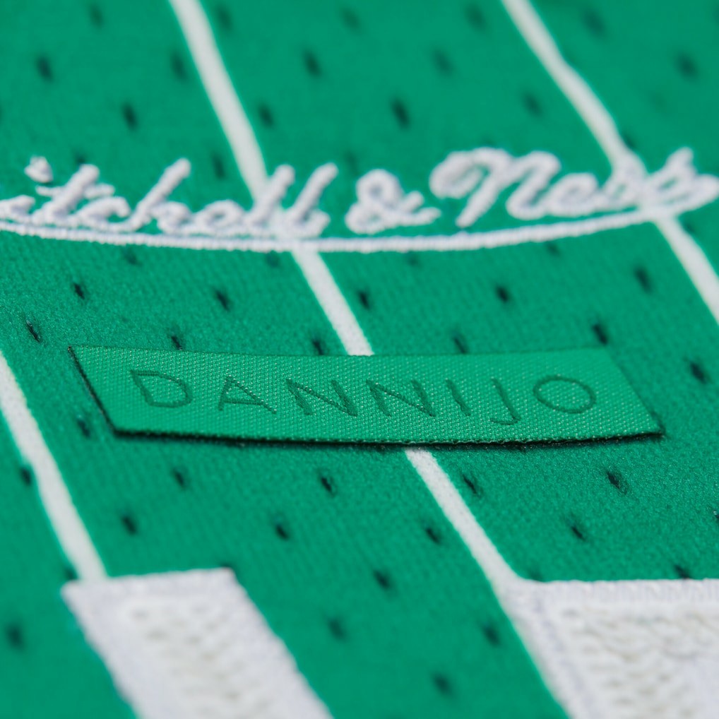 Larry Bird Boston Celtics x DANNIJO Women's Fashion Cropped Basketball Jersey - Kelly Green