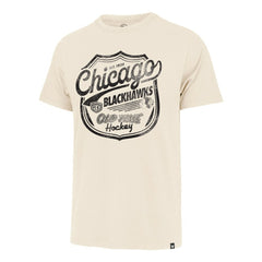 Chicago Blackhawks '47 Poke Check Franklin T-Shirt Cream