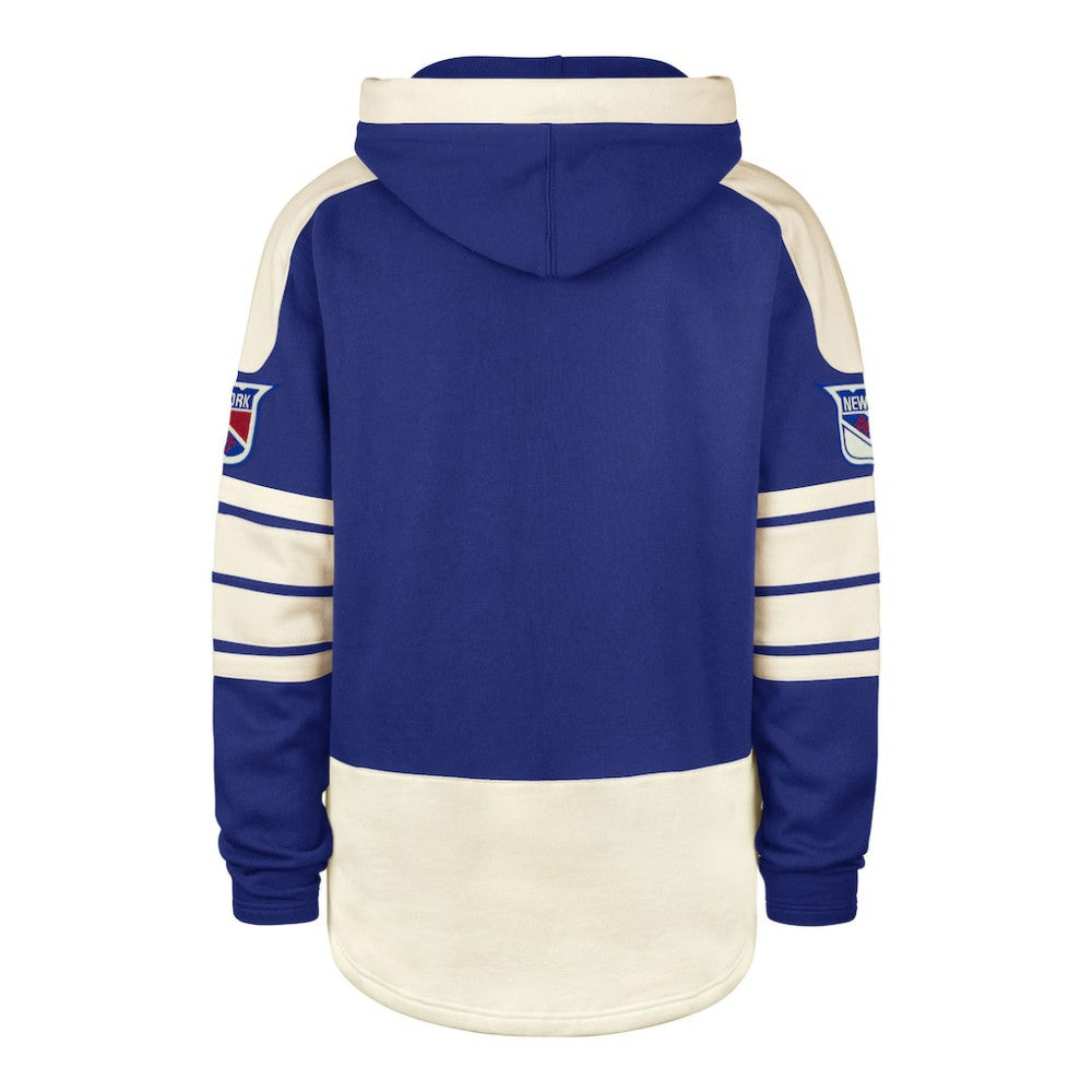 New York Rangers '47 Blue Line Heritage Lacer Pullover Hoodie Blue