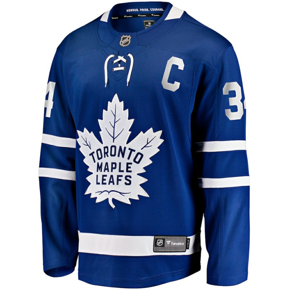Auston Matthews Toronto Maple Leafs Fanatics Captain Patch Home Breakaway Player Jersey Blue