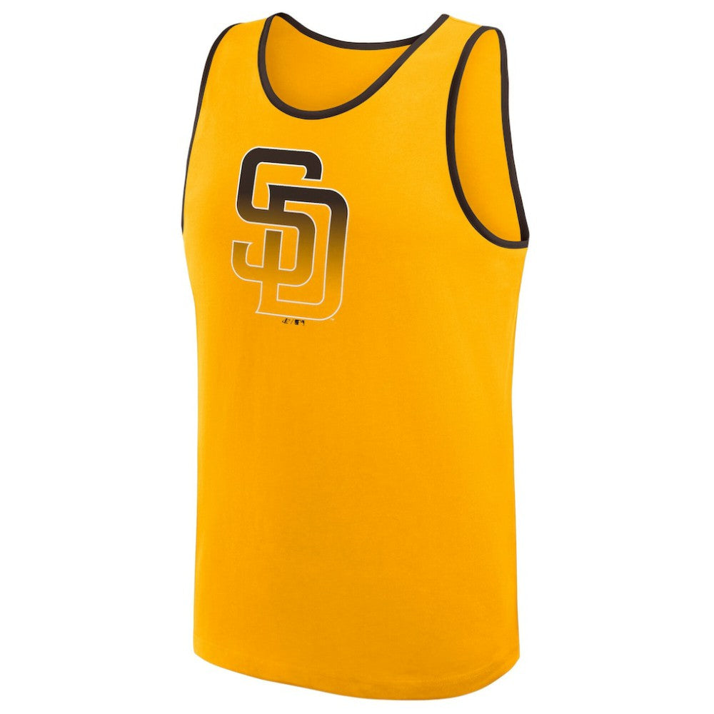 San Diego Padres Logo Athletic Unmatched Success Tank Top Gold