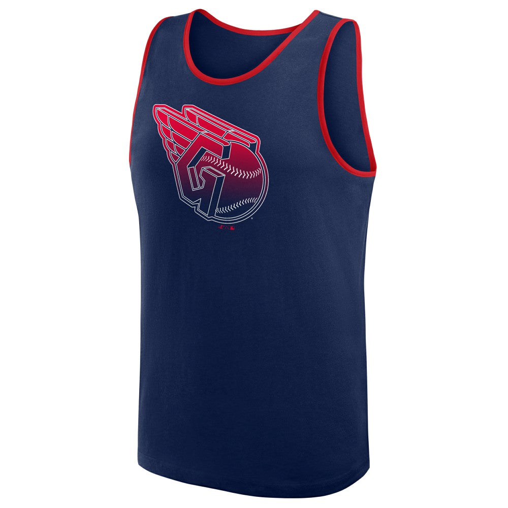 Cleveland Guardians Logo Athletic Unmatched Success Tank Top Navy