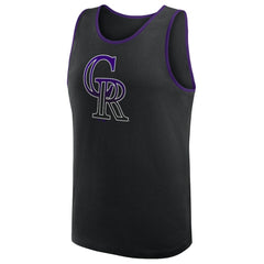 Colorado Rockies Logo Athletic Unmatched Success Tank Top Black