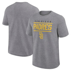 San Diego Padres Logo Athletic Top Notch T-Shirt Heather Gray