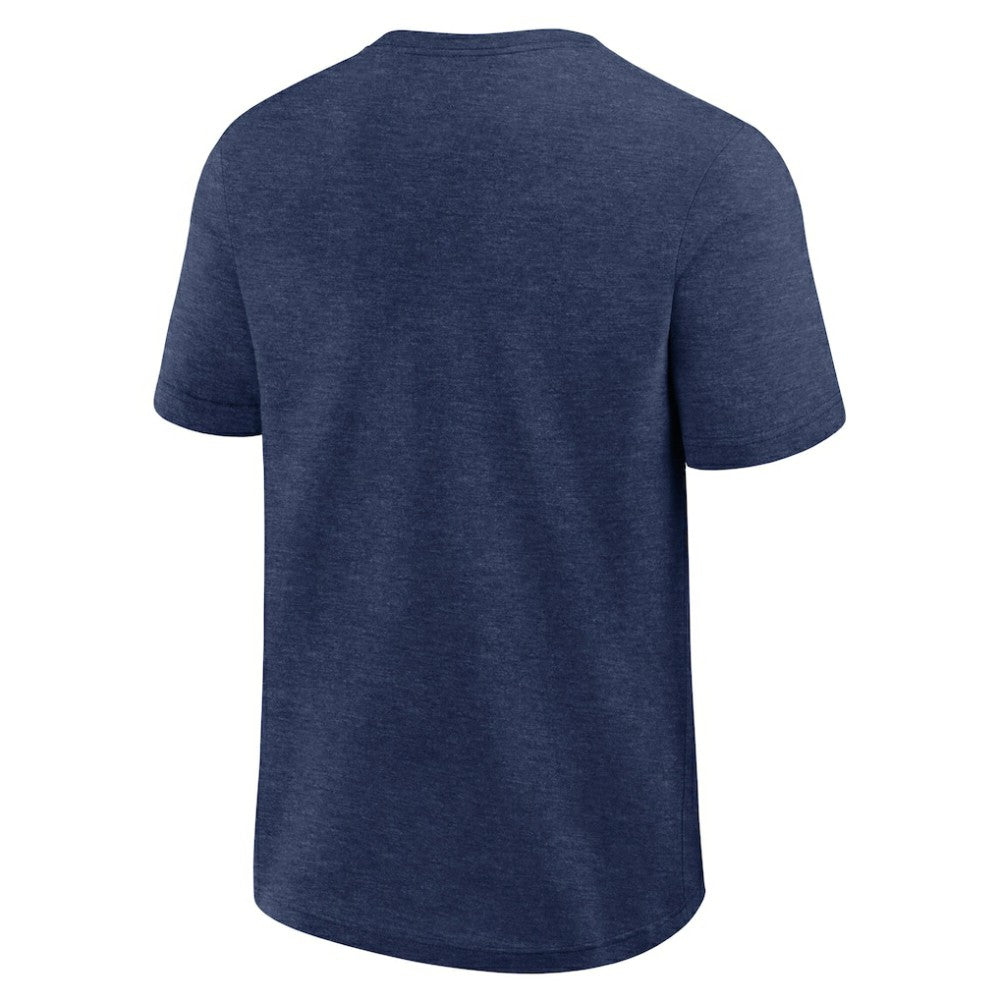 Tampa Bay Rays Logo Athletic Top Notch T-Shirt Heather Navy