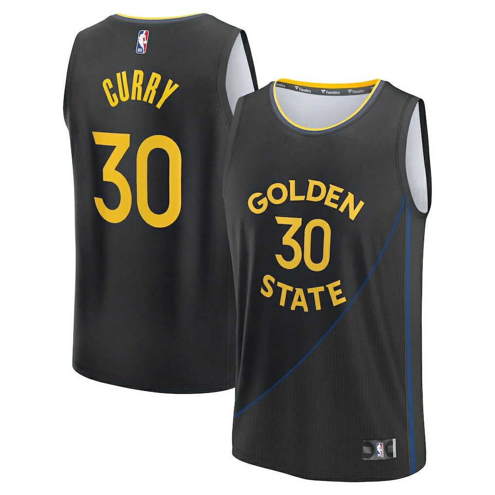 Stephen Curry Golden State Warriors Fast Break Replica Player Jersey sale - Statement Editi- Black