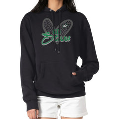 Dallas Stars G-III 4Her by Carl Banks Women's Animal Print Heart Fleece Pullover Hoodie Black