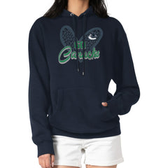 Vancouver Canucks G-III 4Her by Carl Banks Women's Animal Print Heart Fleece Pullover Hoodie Navy