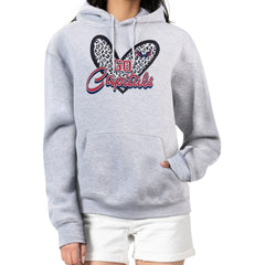 Washington Capitals G-III 4Her by Carl Banks Women's Animal Print Heart Fleece Pullover Hoodie Heather Gray