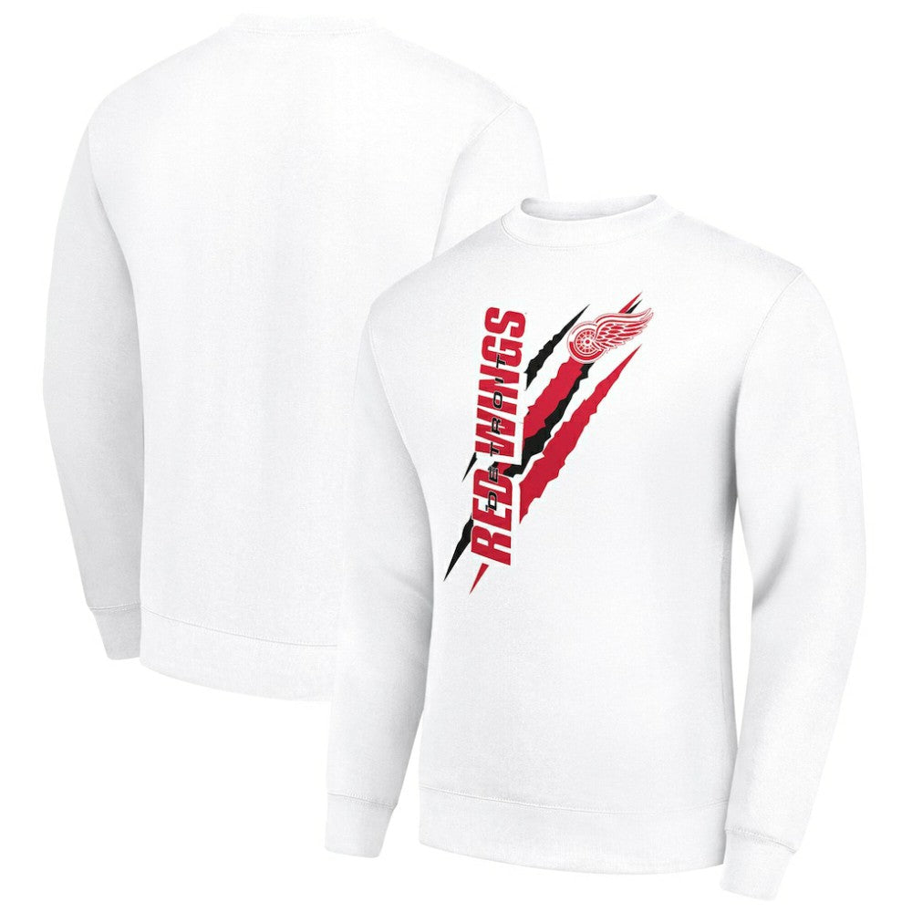 Detroit Red Wings Starter Color Scratch Pullover Sweatshirt White