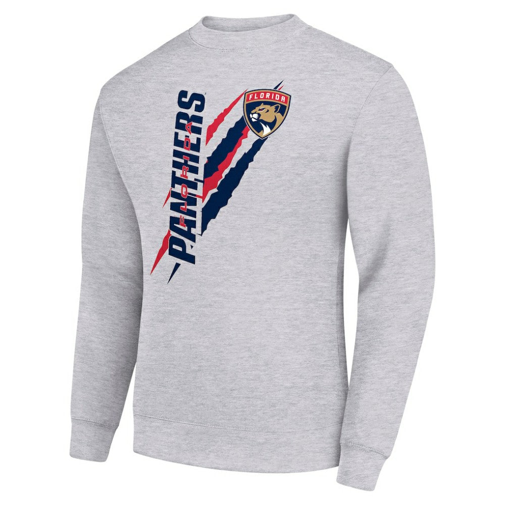 Florida Panthers Starter Color Scratch Pullover Sweatshirt Heather Gray