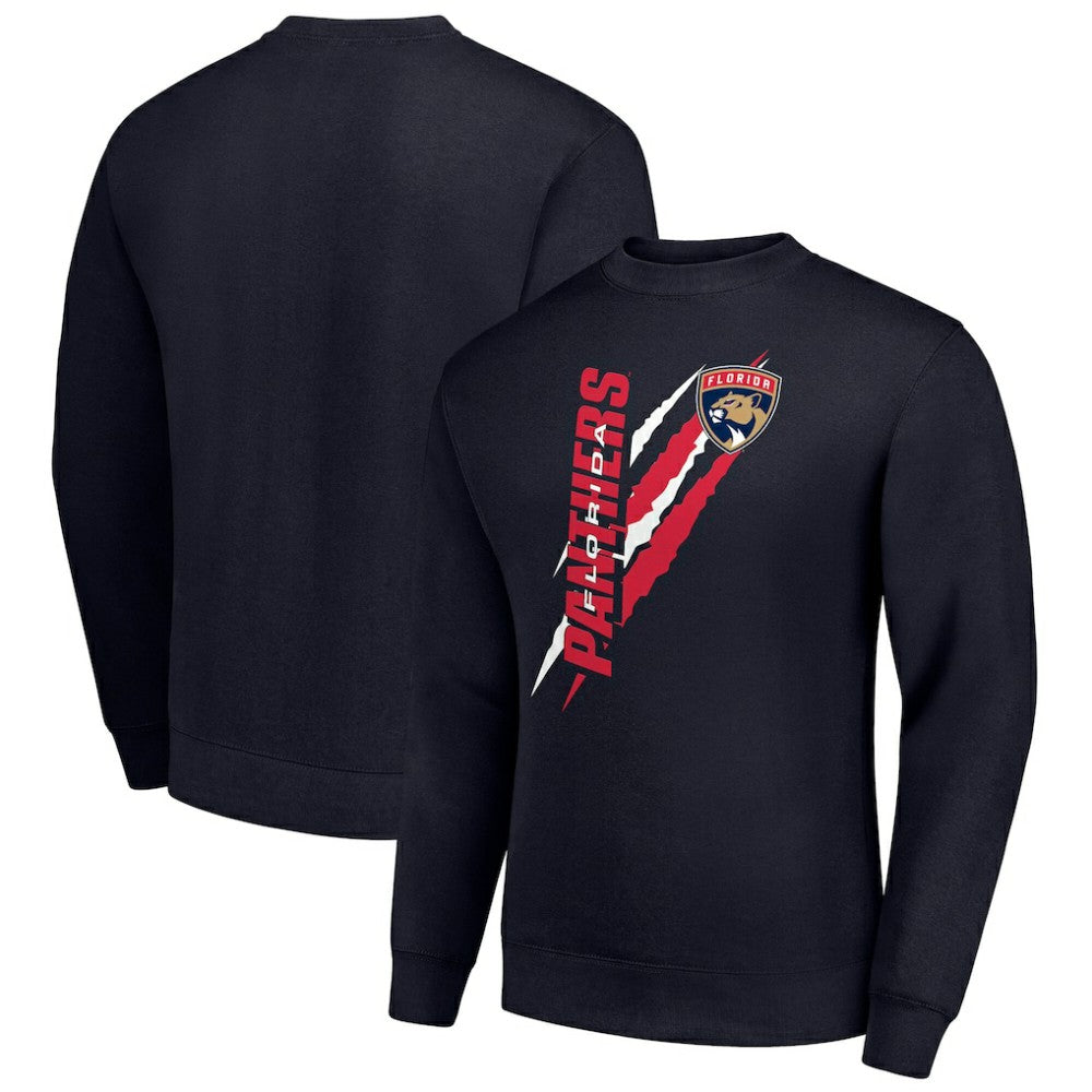 Florida Panthers Starter Color Scratch Pullover Sweatshirt Navy