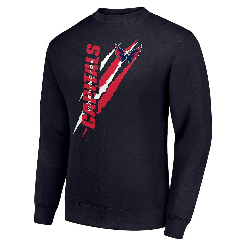 Washington Capitals Starter Color Scratch Pullover Sweatshirt Navy