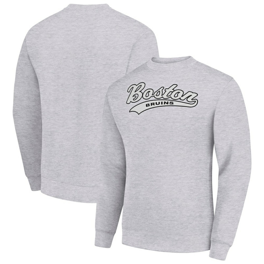 Boston Bruins Starter  Tailsweep City Pullover Sweatshirt Heather Gray
