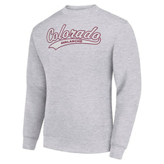 Colorado Avalanche Starter  Tailsweep City Pullover Sweatshirt Heather Gray