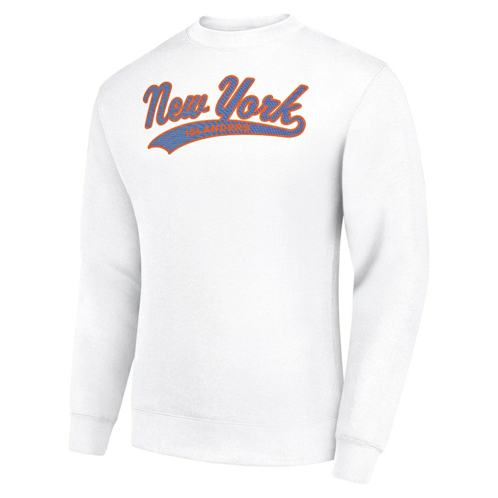 New York Islanders Starter  Tailsweep City Pullover Sweatshirt White