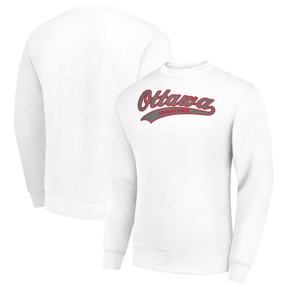 Ottawa Senators Starter  Tailsweep City Pullover Sweatshirt White