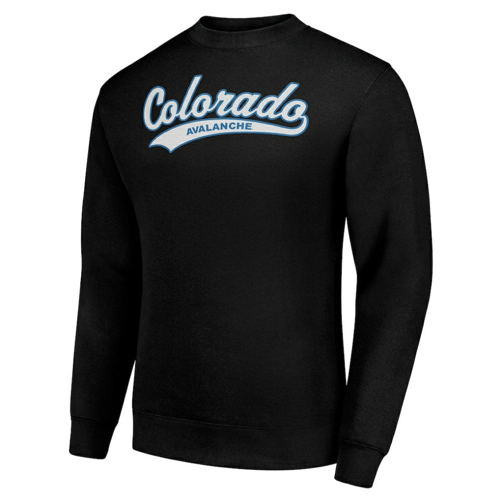 Colorado Avalanche Starter  Tailsweep City Pullover Sweatshirt Black