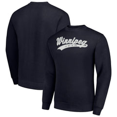 Winnipeg Jets Starter  Tailsweep City Pullover Sweatshirt Navy