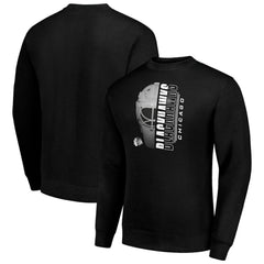 Chicago Blackhawks Starter  Half Helmet Team Logo Pullover Sweatshirt Black