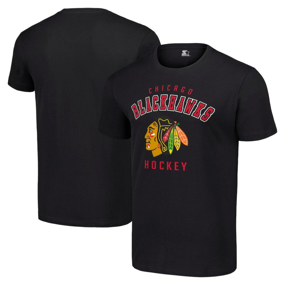 Chicago Blackhawks Starter Logo T-Shirt Black