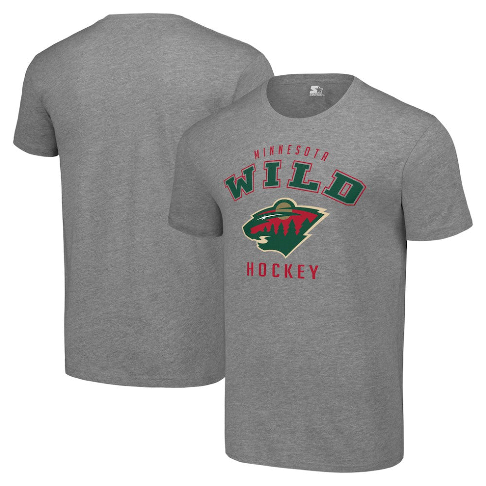 Minnesota Wild Starter Logo T-Shirt Heather Gray
