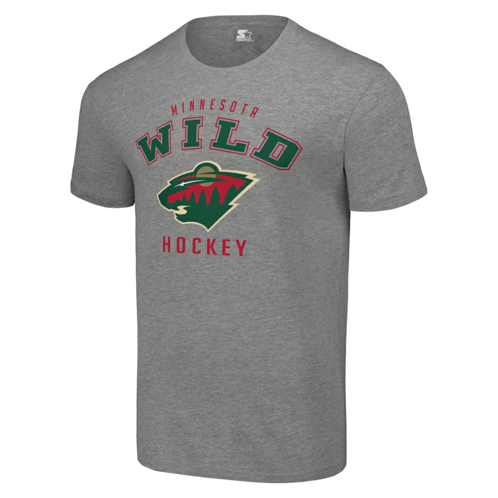 Minnesota Wild Starter Logo T-Shirt Heather Gray