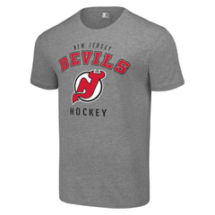 New Jersey Devils Starter Logo T-Shirt Heather Gray