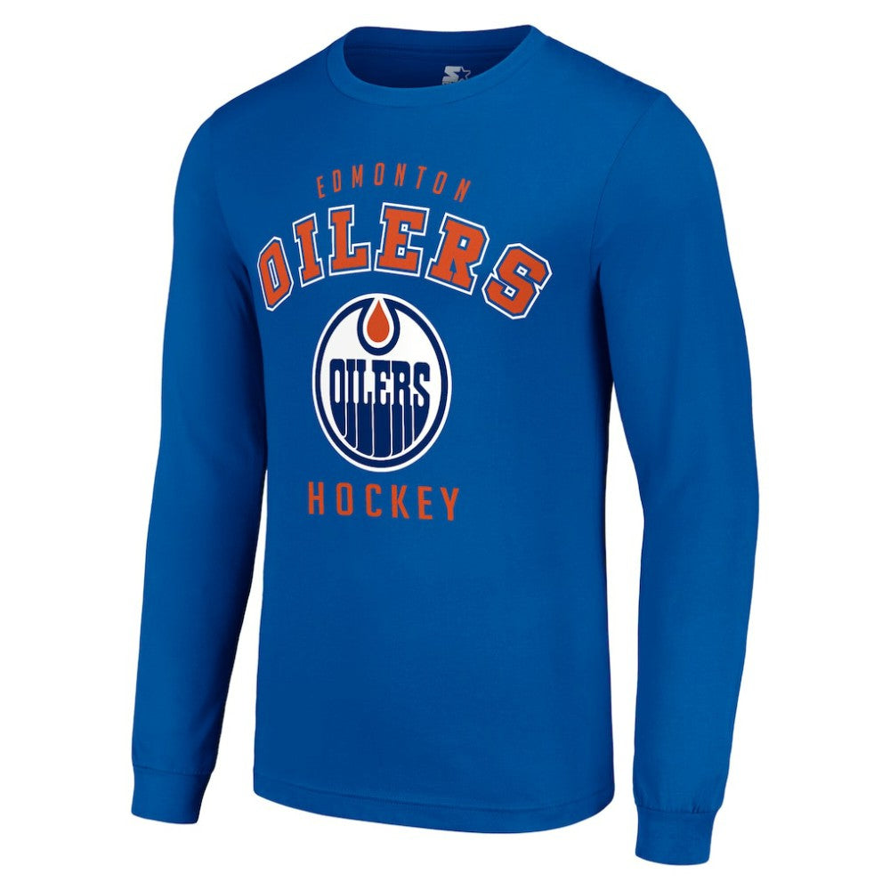 Edmonton Oilers Starter Logo Long Sleeve T-Shirt Royal