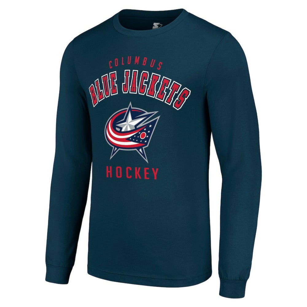 Columbus Blue Jackets Starter Logo Long Sleeve T-Shirt Navy