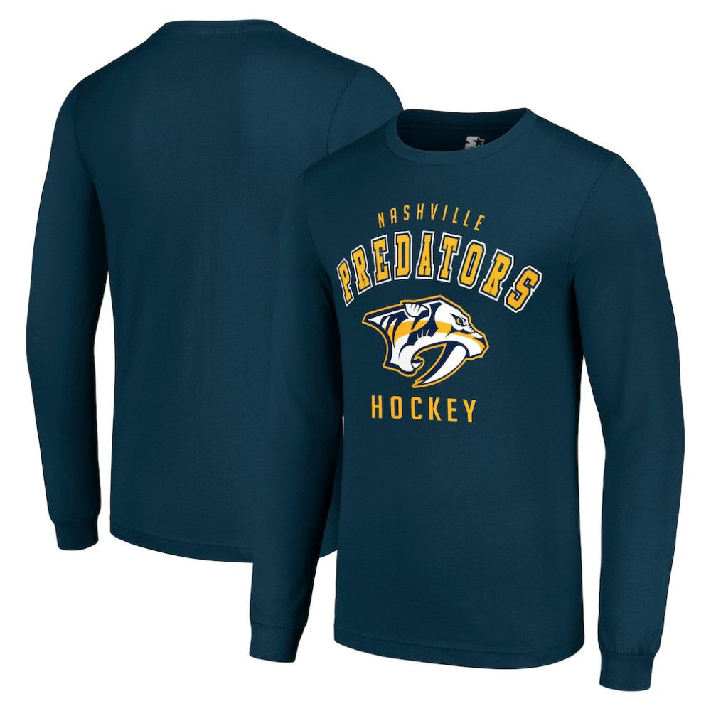 Nashville Predators Starter Logo Long Sleeve T-Shirt Navy