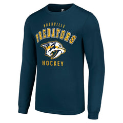 Nashville Predators Starter Logo Long Sleeve T-Shirt Navy