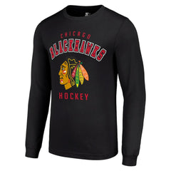 Chicago Blackhawks Starter Logo Long Sleeve T-Shirt Black