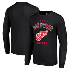 Detroit Red Wings Starter Logo Long Sleeve T-Shirt Black