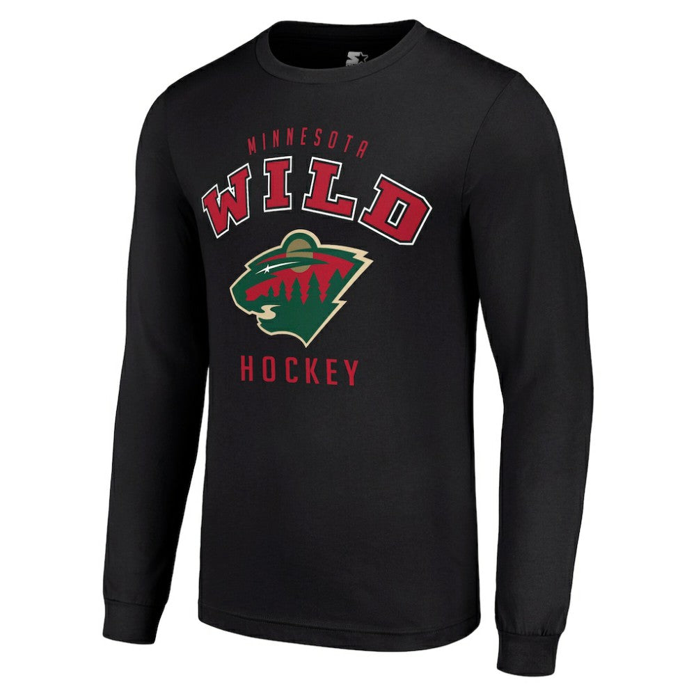 Minnesota Wild Starter Logo Long Sleeve T-Shirt Black