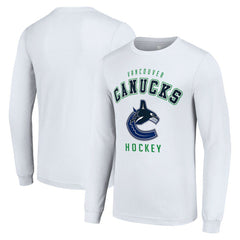 Vancouver Canucks Starter Logo Long Sleeve T-Shirt White