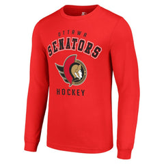 Ottawa Senators Starter Logo Long Sleeve T-Shirt Red