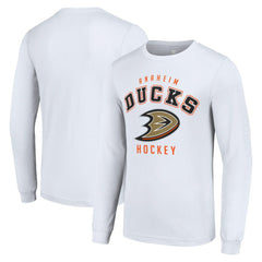 Anaheim Ducks Starter Logo Long Sleeve T-Shirt White