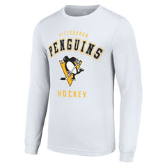 Pittsburgh Penguins Starter Logo Long Sleeve T-Shirt White