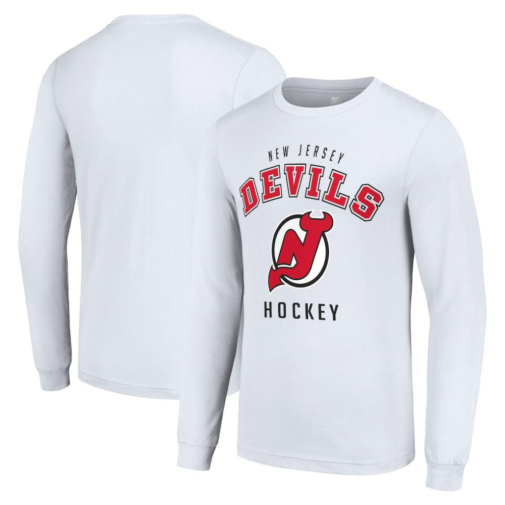New Jersey Devils Starter Logo Long Sleeve T-Shirt White