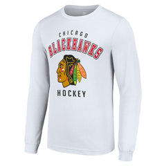 Chicago Blackhawks Starter Logo Long Sleeve T-Shirt White