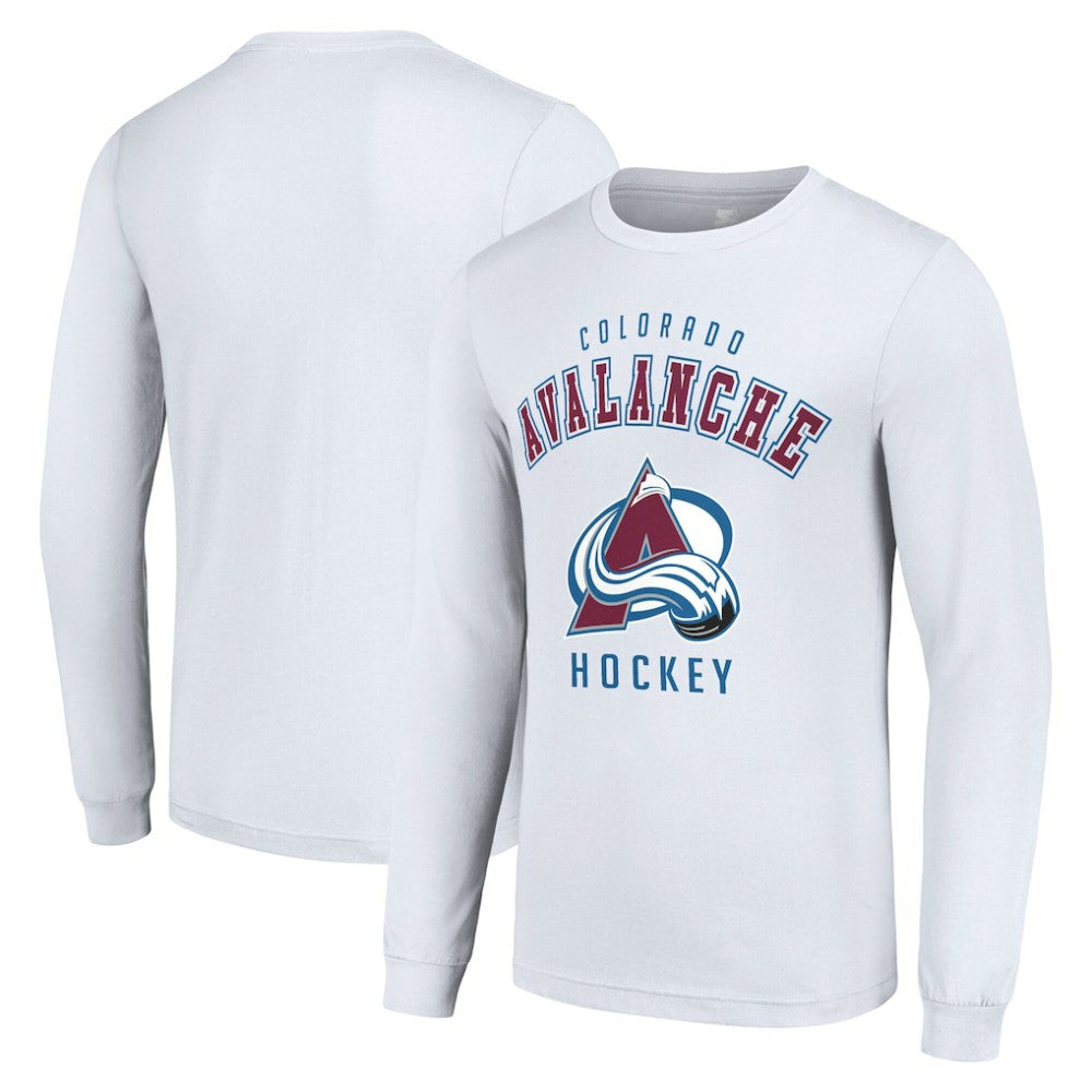 Colorado Avalanche Starter Logo Long Sleeve T-Shirt White