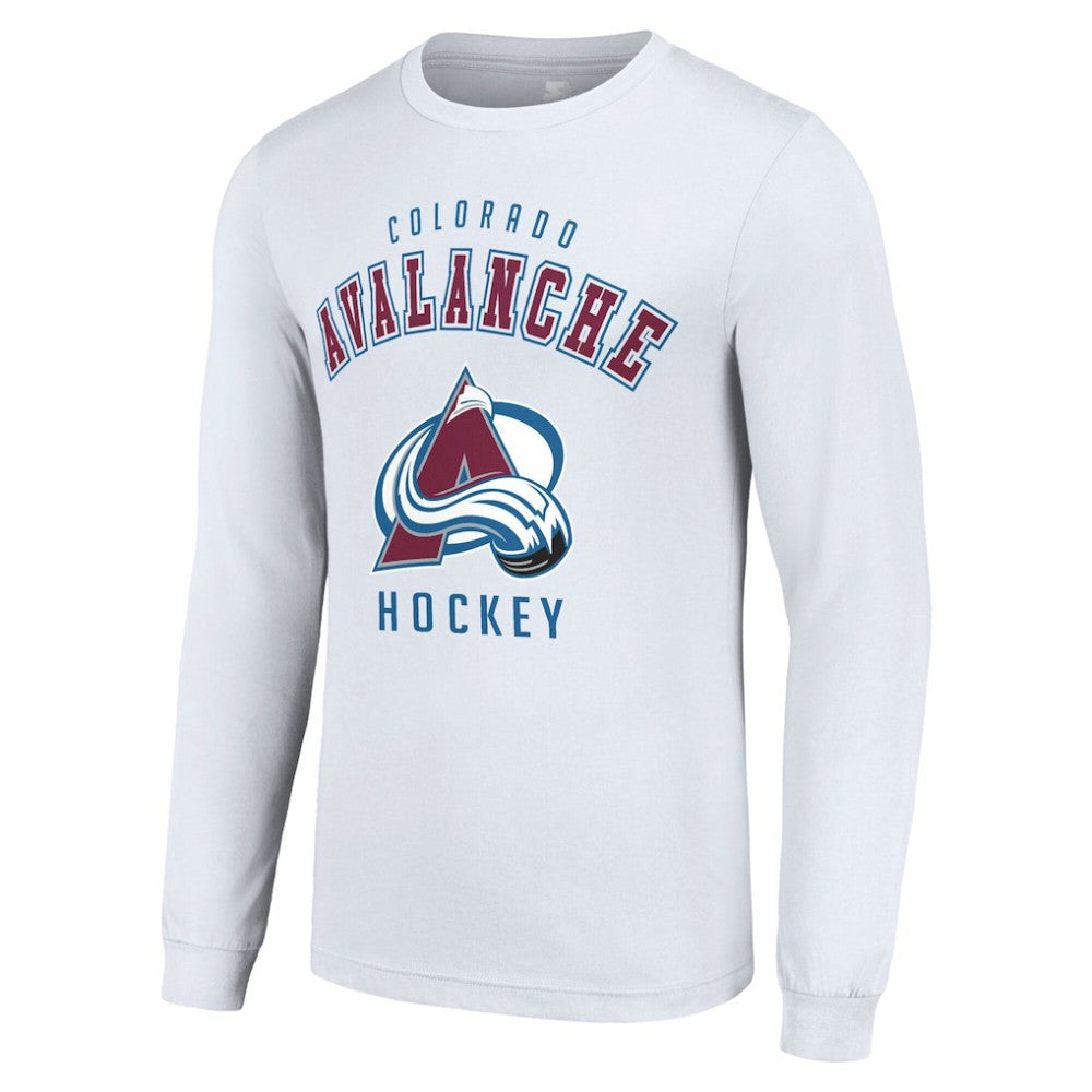 Colorado Avalanche Starter Logo Long Sleeve T-Shirt White