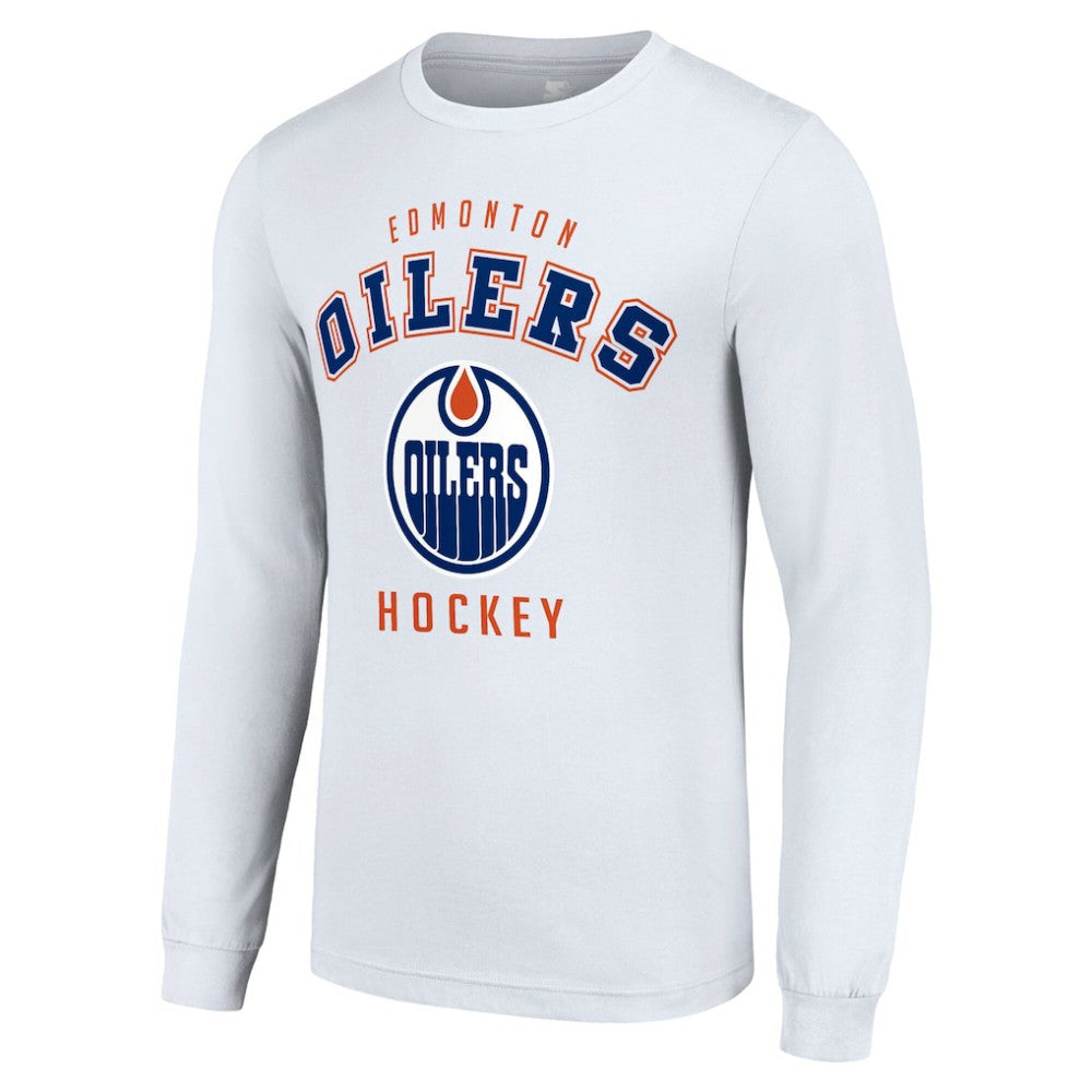 Edmonton Oilers Starter Logo Long Sleeve T-Shirt White
