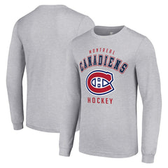 Montreal Canadiens Starter Logo Long Sleeve T-Shirt Heather Gray