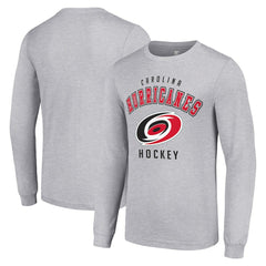 Carolina Hurricanes Starter Logo Long Sleeve T-Shirt Heather Gray