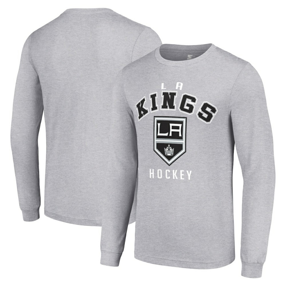 Los Angeles Kings Starter Logo Long Sleeve T-Shirt Heather Gray
