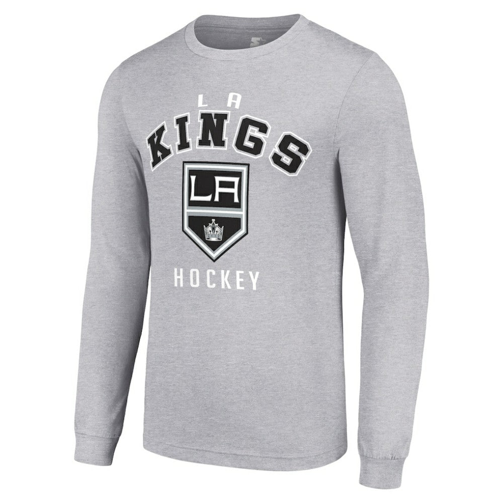 Los Angeles Kings Starter Logo Long Sleeve T-Shirt Heather Gray