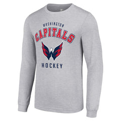 Washington Capitals Starter Logo Long Sleeve T-Shirt Heather Gray