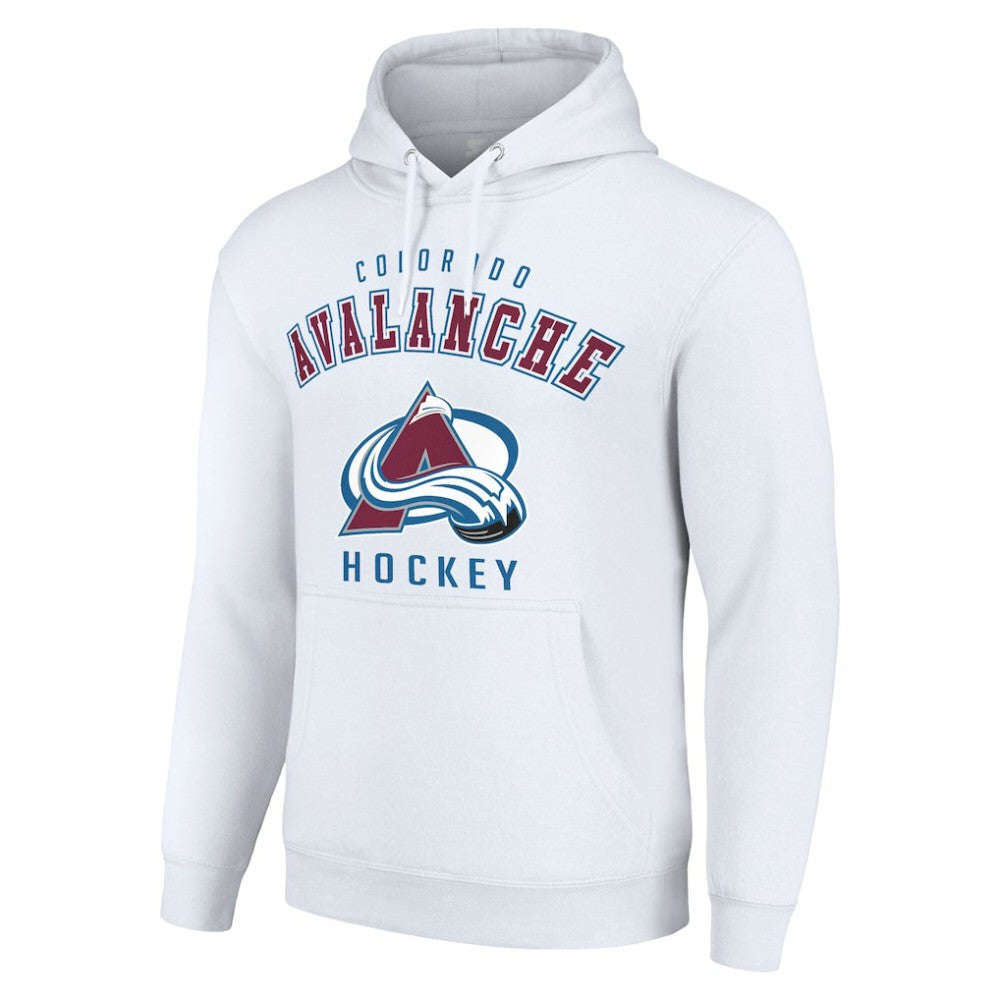 Colorado Avalanche Starter Logo Pullover Hoodie White